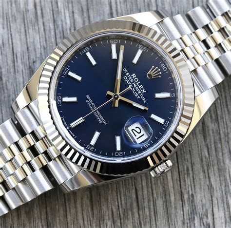 rolex datejust jubile quadrante blu|rolex datejust 41 126334.